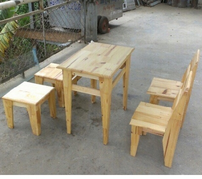 Bàn ghế gỗ cafe SBG09
