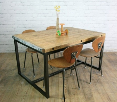 Bộ bàn ghế gỗ vintage SBG14