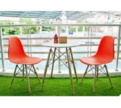 Bộ bàn ghế tiếp khách văn phòng, bàn ghế quán cafe màu cam SBG1550v
